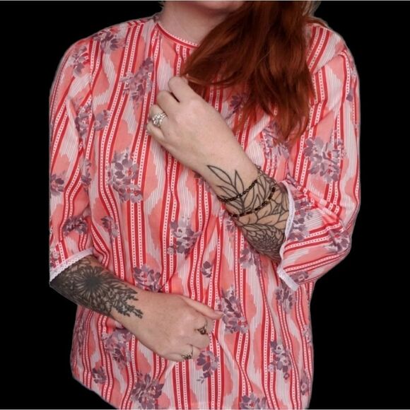 VINTAGE striped floral top - Picture 6 of 8